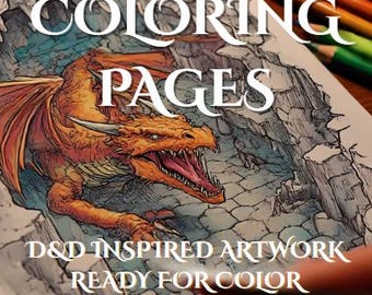 DnD Coloring Pages | Fantasy RPG Art Activity (PDF Download)