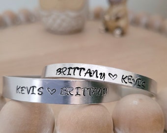 Personalized Couples Love Cuff Bracelets Set