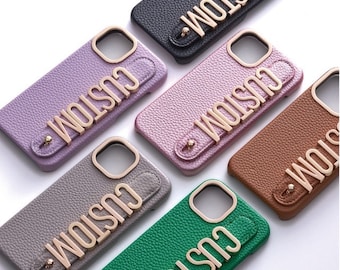 Nombre personalizado Charm Strap Funda para iPhone Regalo personalizado Funda de teléfono personalizada para iPhone 15 14 13 12 11 Pro max iPhone 15 14 13 12 Funda