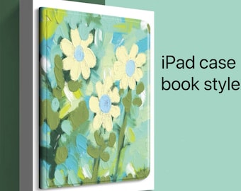 Coque pour iPad 10.2 fleurs marguerites vertes Coque pour iPad 9,7 iPad Air 4 iPad Pro 12,9 iPad Mini 6 iPad 8e iPad Pro 11 iPad 9e génération