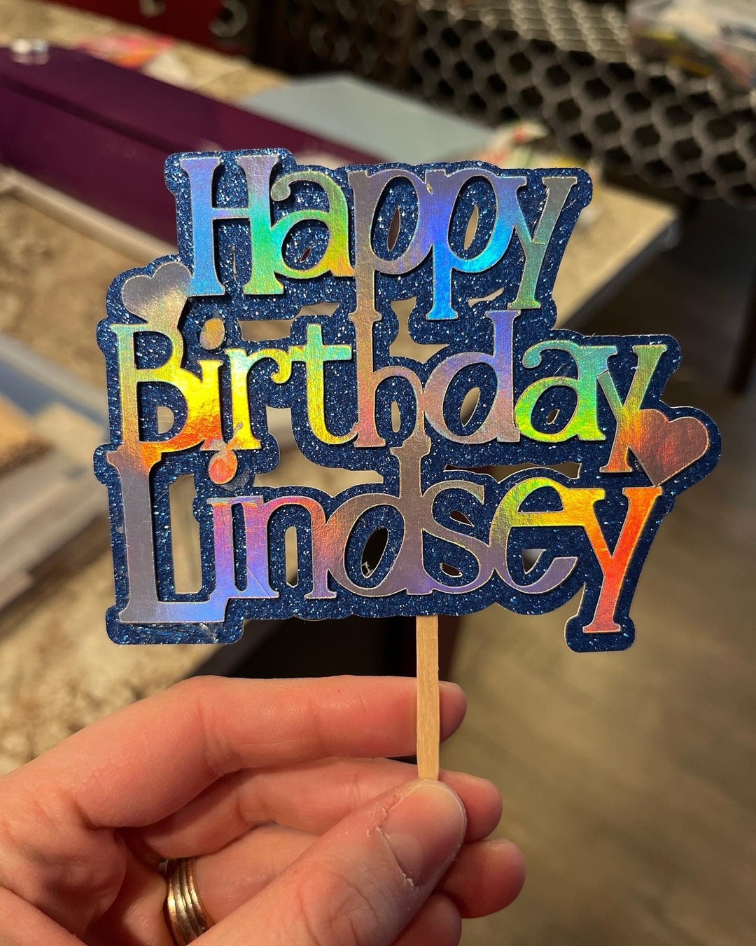 Personalized Small Cake Topper Birthday Cake Topper Custom Etsy