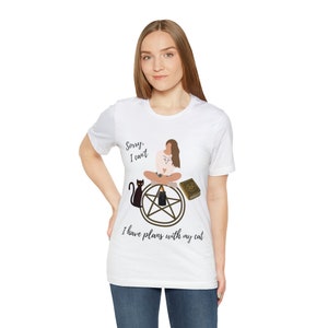 Pläne mit meiner Katze - Witchy Jersey T-Shirt