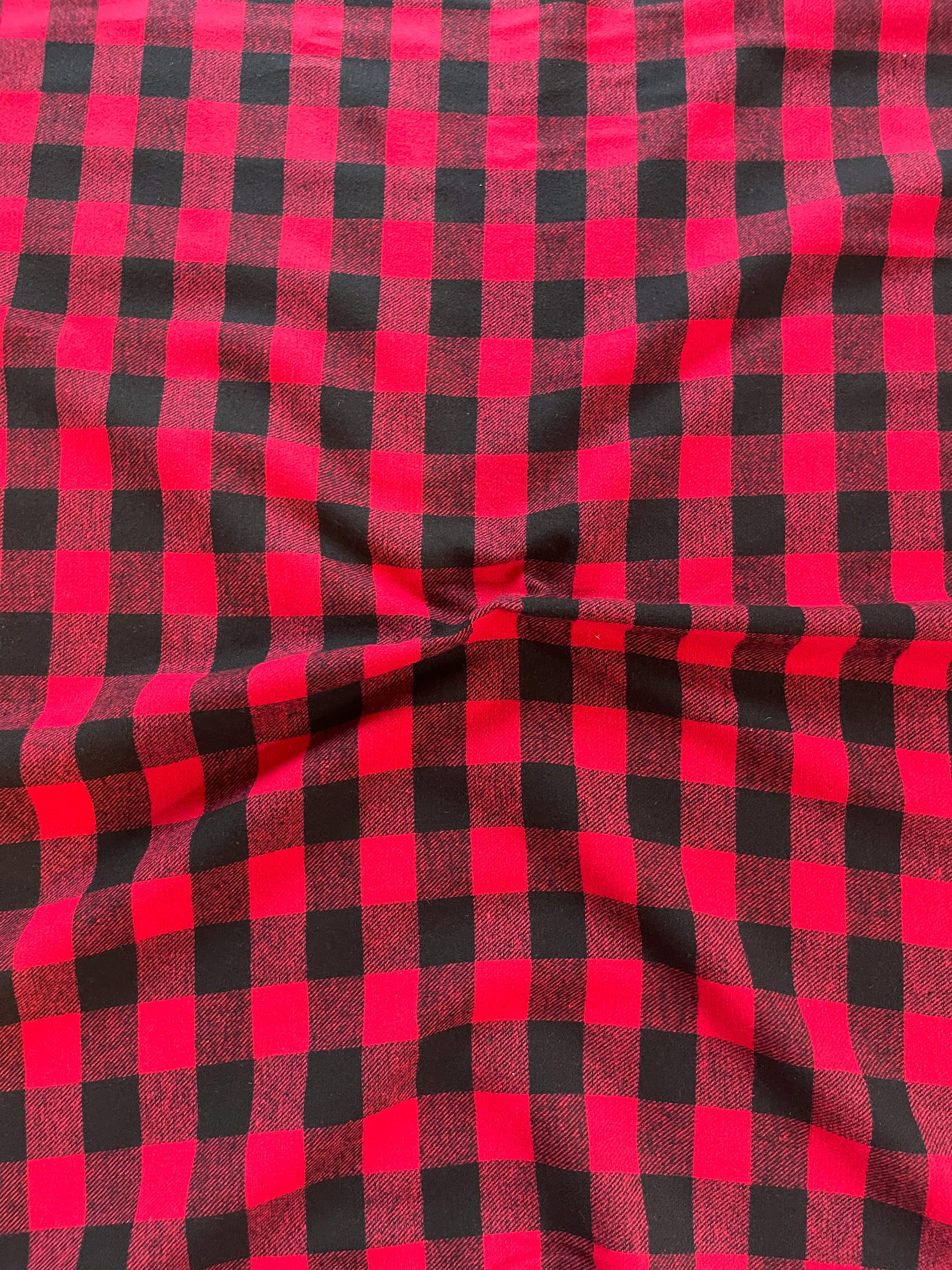 Flannel Plaid Red/Black - Etsy