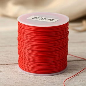 Cordón de nailon rojo de 0,8 mm (95 m) – Suministros para manualidades y bisutería