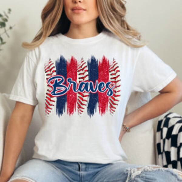 Braves baseball heat transfer, no shirt