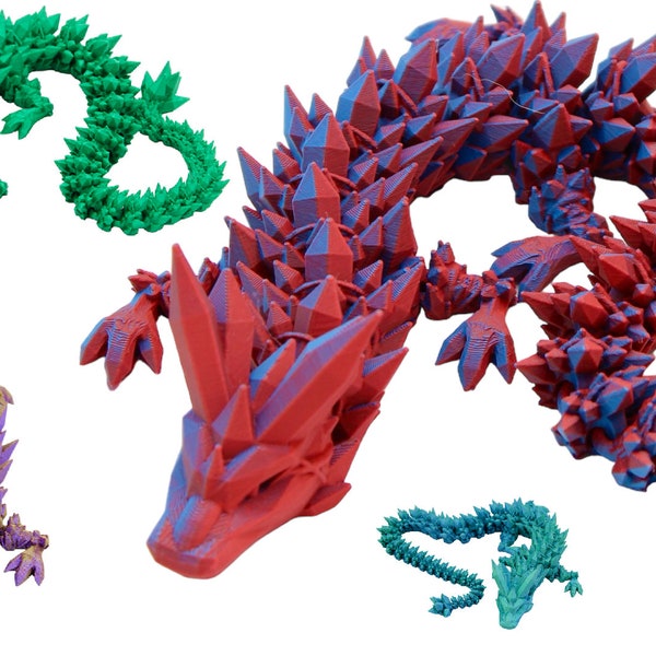 Crystal Dragon Fidget Toy - Articulated Dragon