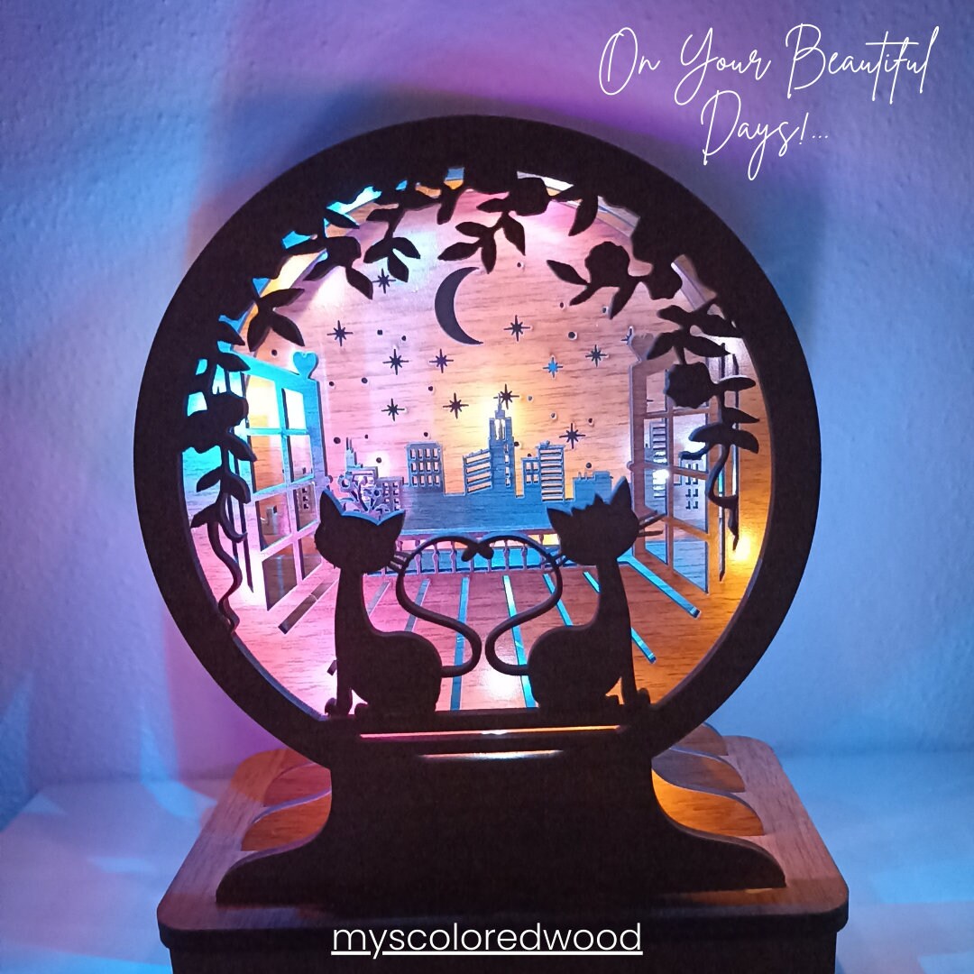 Threedimensional Night Light Baby Room Decor Illuminated Etsy