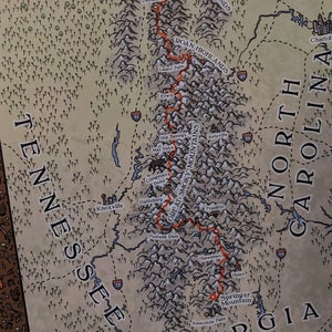 Appalachian Trail Map - 10"x48" Linear Version - Etsy
