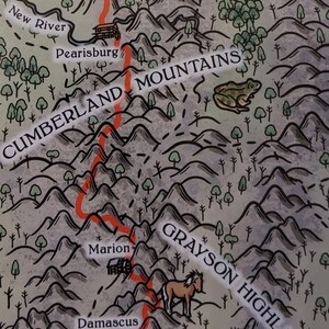 Appalachian Trail Map - 10"x48" Linear Version - Etsy