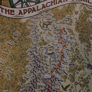 Appalachian Trail Map - 10"x48" Linear Version - Etsy