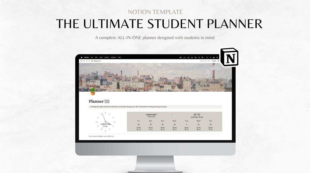 The Ultimate Student Planner | Notion Template | All in One, Minimalist ...
