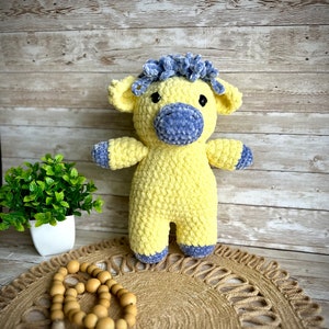 Amigurumi Highland Cow - Highland Cow plush toy - Highland Cow svg - Highland Cow Pattern - Crochet highland cow- Highland Cow themed gift