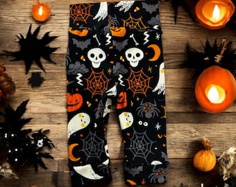 Halloween leggings - Baby Pumpkin leggings - Baby ghost leggings - Infant pumpkin leggings - Halloween baby legging