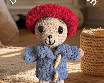 Crochet Teddy Bear Pattern PDF, Digital crochet pattern, Amigurumi Bear Tutorial, Easy Crochet Plushie Toy, Instant Download