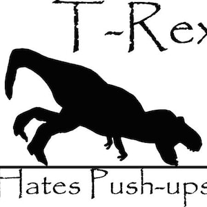 T-Rex hasst Liegestütze, T-Rex SVG, T-Rex PNG, Dino, Dinosaurier, Tyrannosaurus, Liegestütze, T-Rex, Übung, Jungen Shirt, Teen Shirt, Teenager Shirt