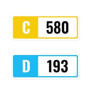 Forza Stickers Fast Car Sticker Pack Car guy Gift Petrolhead Class D 193 and C 580 Custom Request