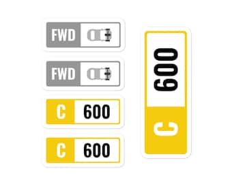 Forza Stickers Sports Car Sticker Pack Class C 600 FWD Car guy Gift Petrolhead