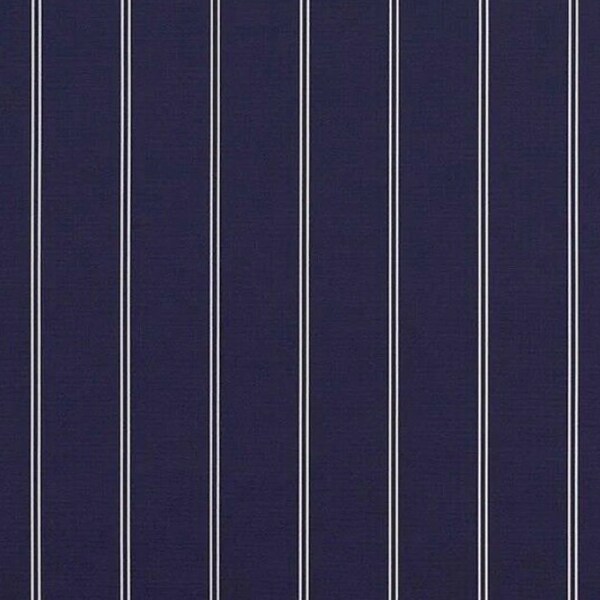 Sunbrella Shade Outdoor Waterproof Fabric Cooper Navy Striped 4987-0000 46" BTY