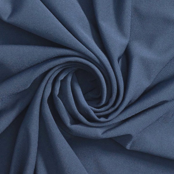 Jersey Knit 100% Organic Cotton Fabric 8.2 Ozs. 72" Wide Color Navy Blue BTY