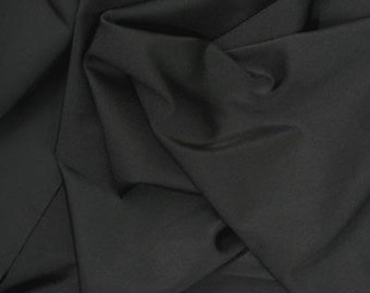 Saplex 70 heavy lycra athletic moisture wicking fabric 90/10 black 62" wide 4 way stretch by the yard