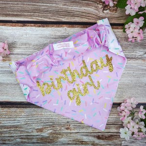 Hundehalstuch Bandana | Geburtstagskind Hundehalstuch | Handgemachtes Hundehalstuch | Rosa Bandana | Hund Gotcha Day | Hund Barkday | Hunde Mama Geschenk