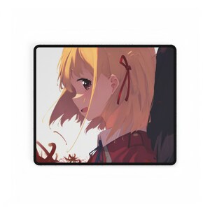 lycoris recoil mouse pad Chisato and Takina anime mouse pad Manga Kawaii mouse pad japan lofi girl gaming decoration gaming accessories mouse pad XXL Kawaii 14.4" × 12.1"