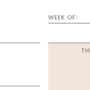 Weekly Planner Page - Undated