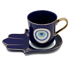 Turkish Cup With Saucer | Blue