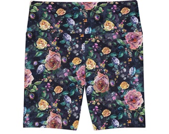 June Bloom : pantalon de sport taille haute fleurs et pierres de naissance