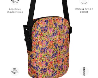 Taurus Bloom: Bright Bold Floral Crossbody Bag