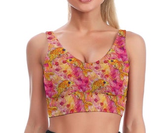 Fruity Pisces Fish Sports Bra & Short Set: Dive into Style and Comfort!