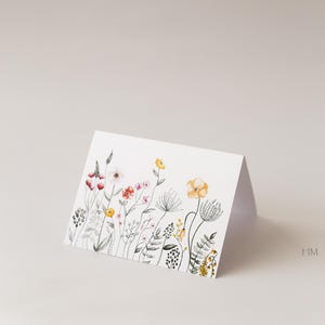 Whimsical Wildflower Watercolor Card