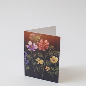 Night Garden Watercolor Card