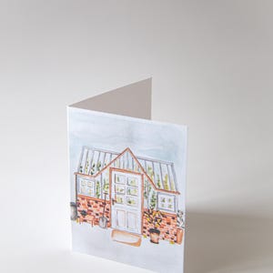 Cartão de aquarela com efeito de estufa