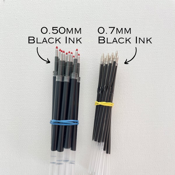 Ball Point Pen Ink Ballpoint Refill Pen Refill Black Pen Black Ink Refillable Pen Black Ink Pen Cartridge Black 0.5mm Retractable Gel Pen