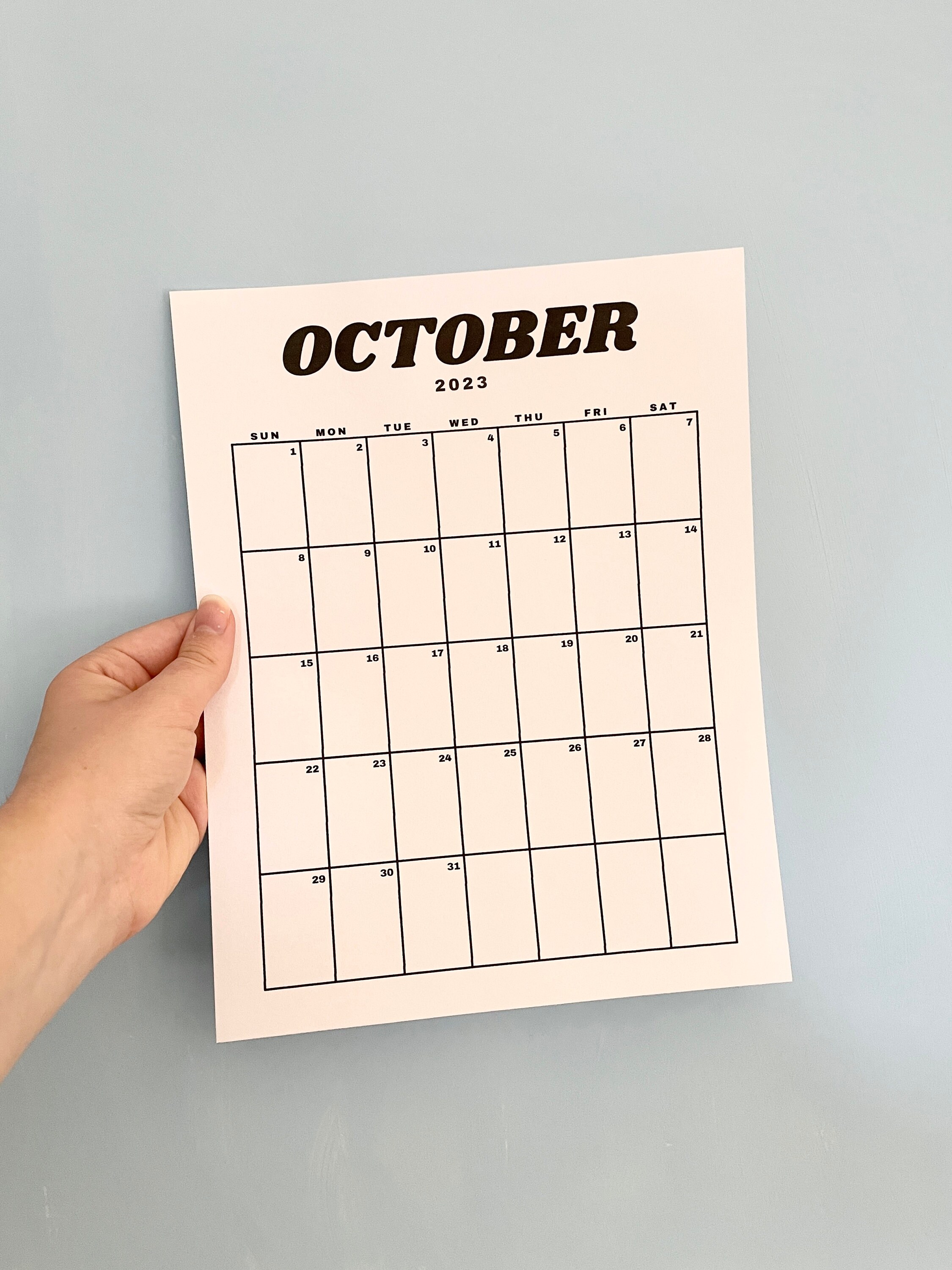 Minimalist Calendar Printable 2024 Calendar Homeschool Etsy