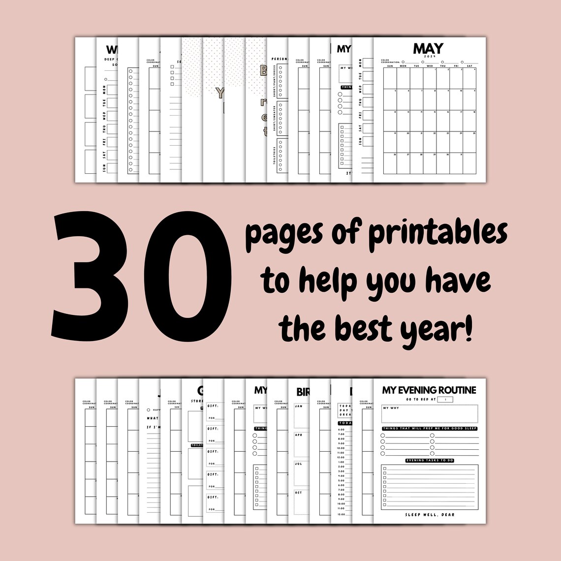 Classroom Wall Calendar Printable School Year Calendar Bundle - Etsy