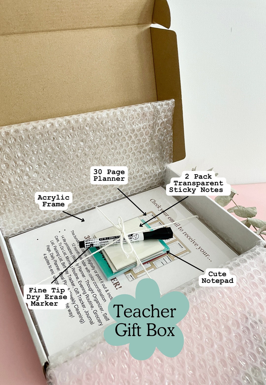 Teacher Gift Box Teacher Christmas Gift Printable Teacher - Etsy