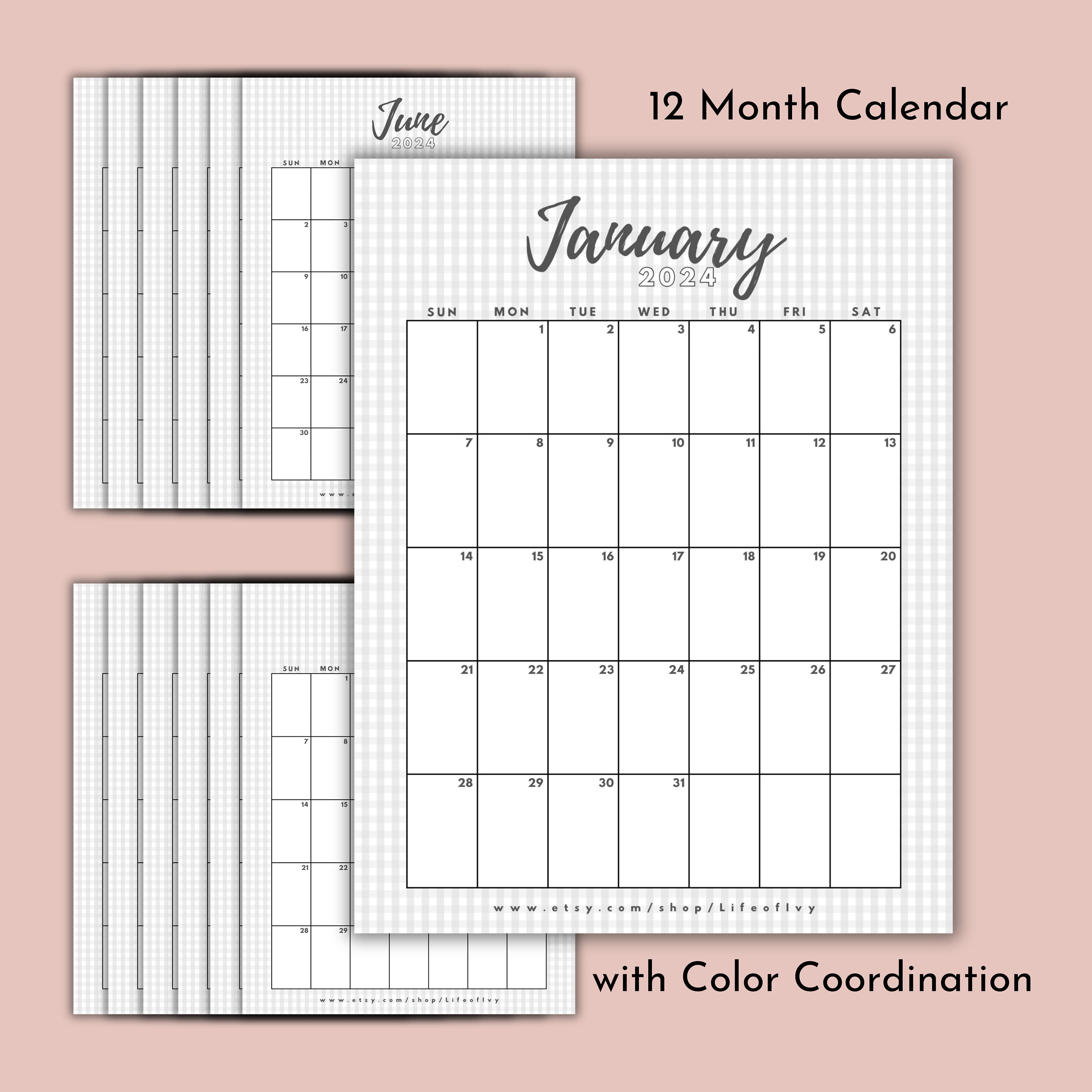 Pretty Calendar 2025 Printable Calendar Grandma Calendar Etsy Australia