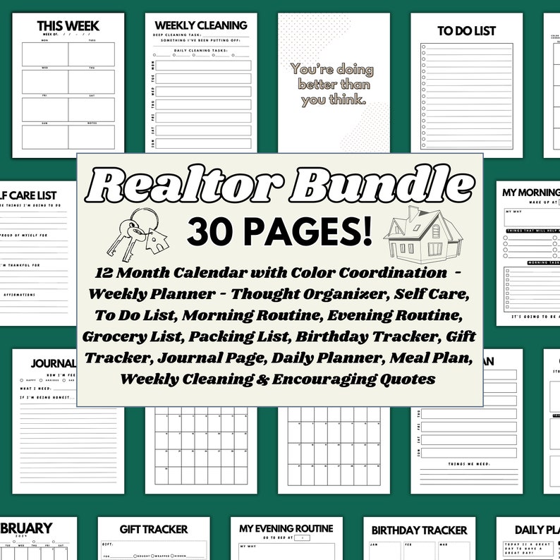 Realtor Planner for Realtor Gift for Realtor Digital Planner Real ...