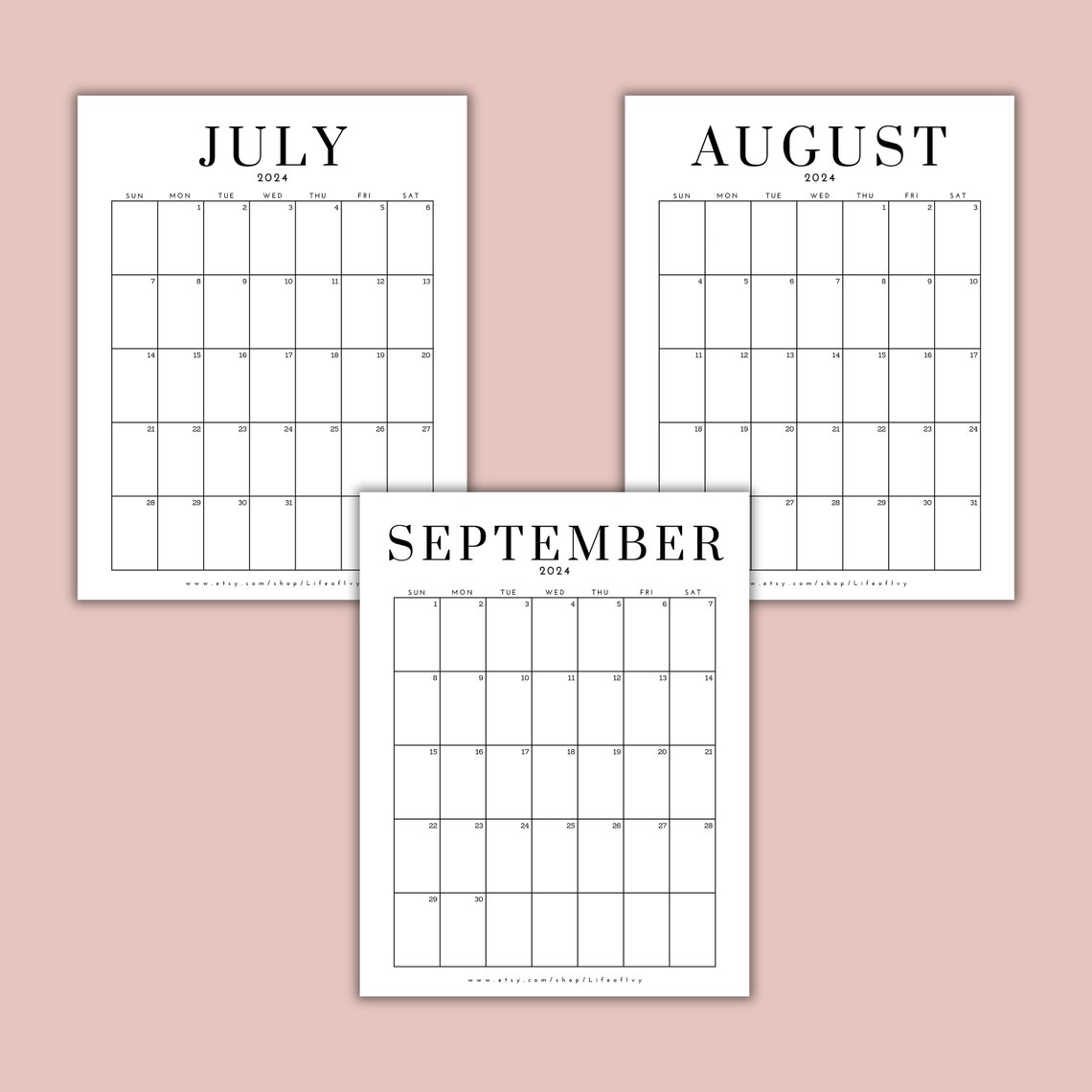 Minimalist Calendar 2025 Printable for Decluttering Calendar Etsy
