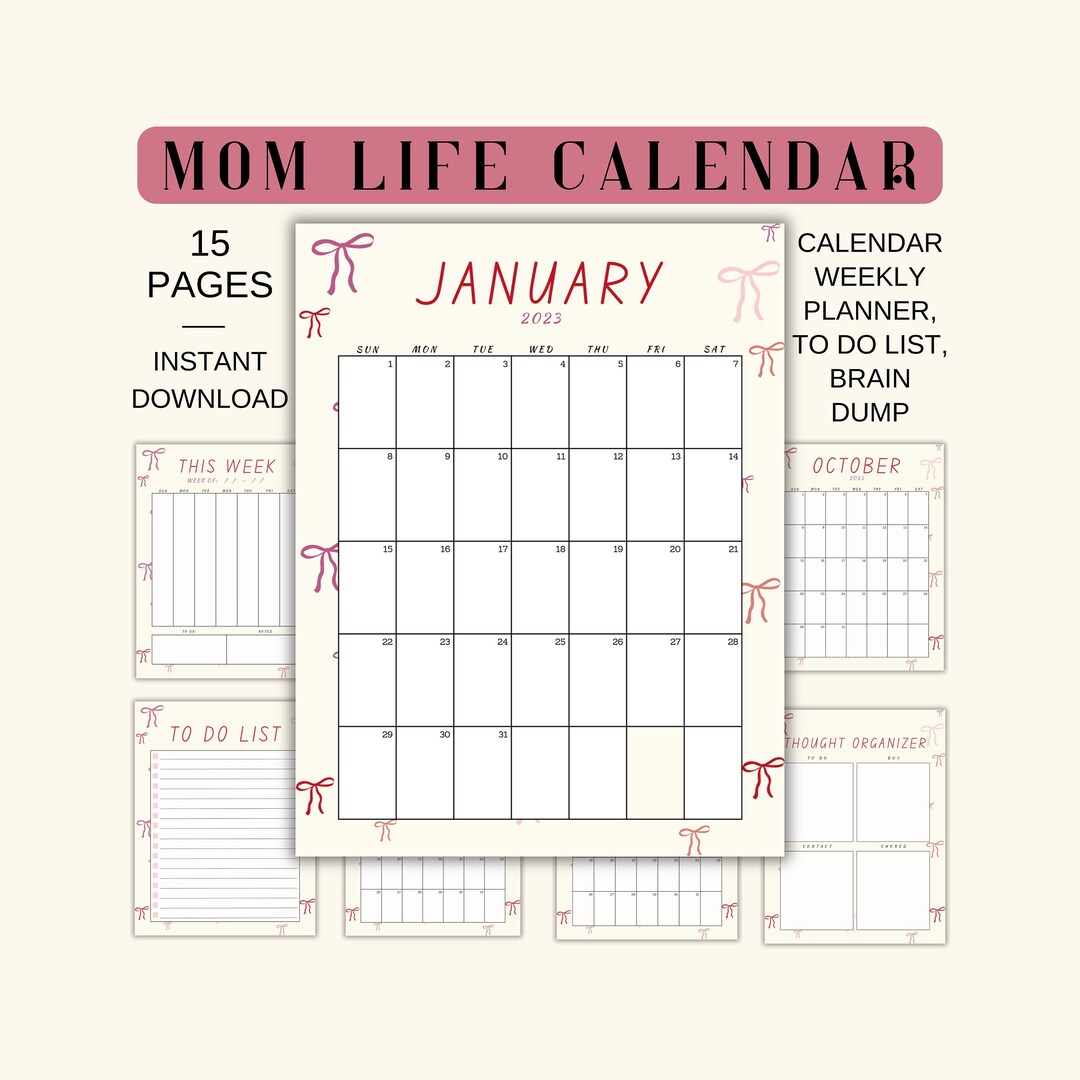 2024 Dance Calendar Boss Mom Calendar 2024 Printable Calendar Etsy
