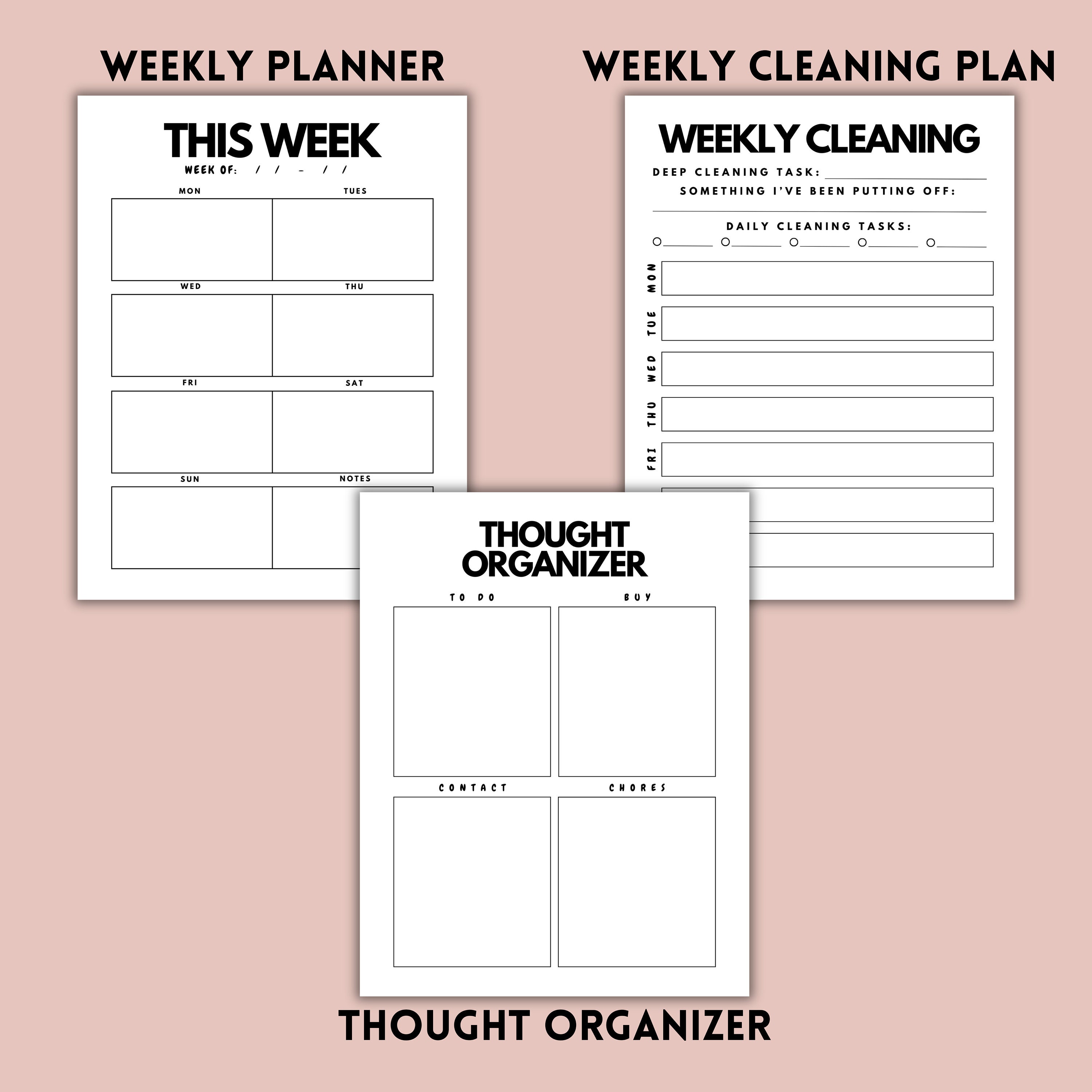 Girl Boss Planner Printable Calendar Bundle Adult Calendar - Etsy