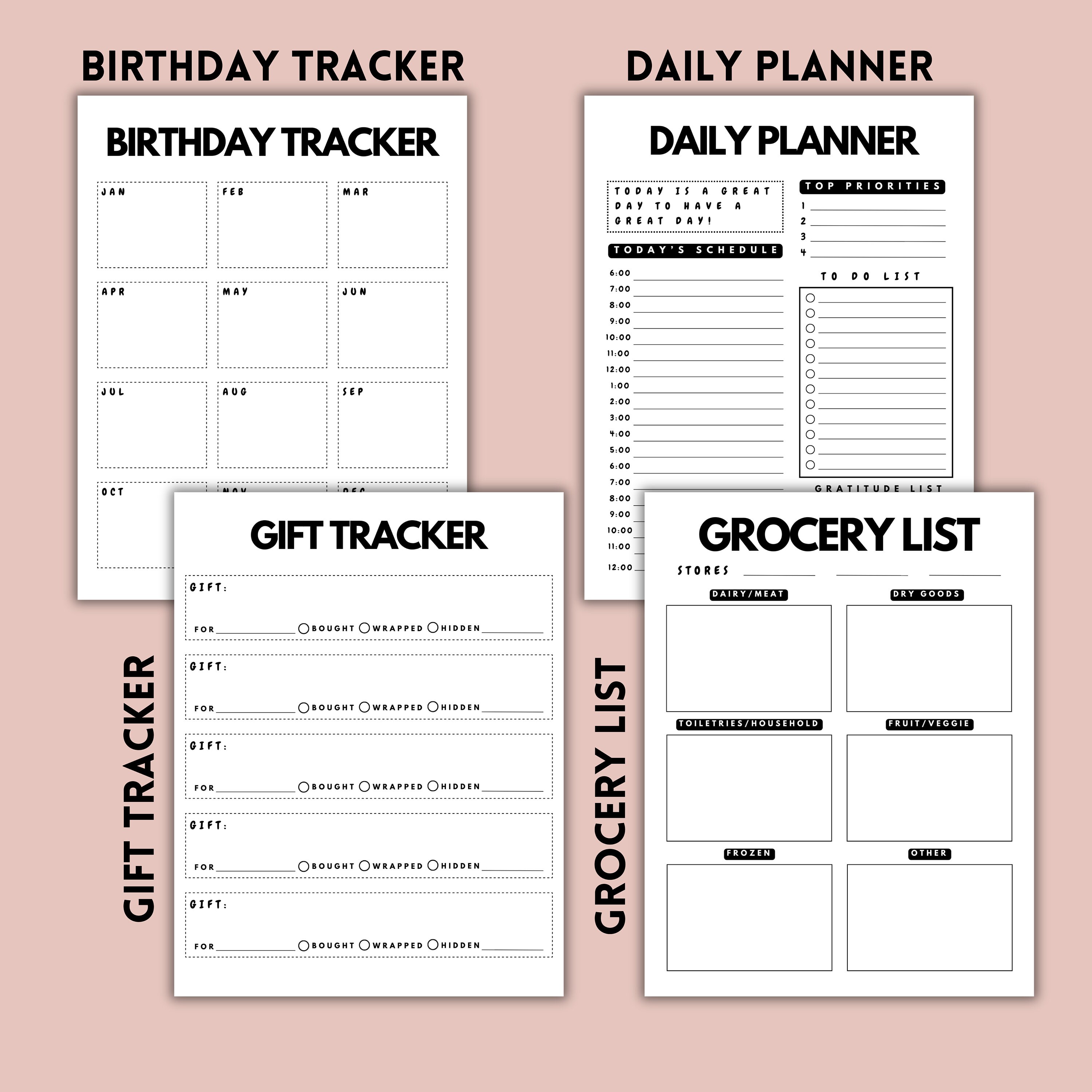 Girl Boss Planner Printable Calendar Bundle Adult Calendar - Etsy