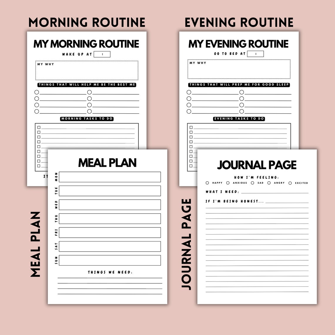 Girl Boss Planner Printable Calendar Bundle Adult Calendar - Etsy