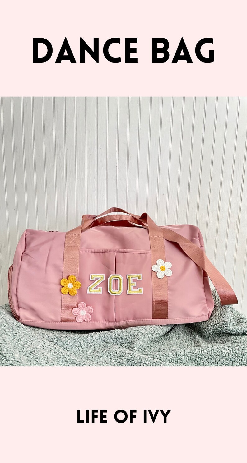 Dance Bag Shoe Compartment Duffle Bag Personalized Duffel Bag Etsy