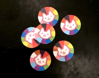 Happy Cat Pride Vinyl Stickers