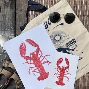 Lobster Watercolor Print – Coastal Wall Art – Nautical Home Decor – Ocean Animal Illustration – Beach House Art Print