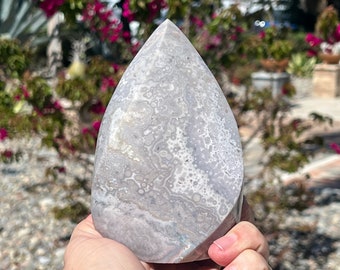 Pink Amethyst Quartz Flame: Brazilian Home Decor (1076 Grams)