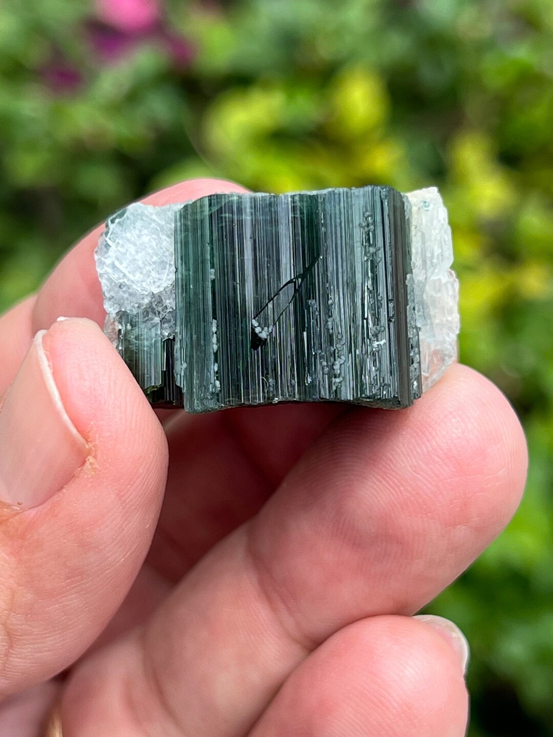 Tourmaline Healing Crystal Black Tourmaline and Albite Green Tourmaline ...